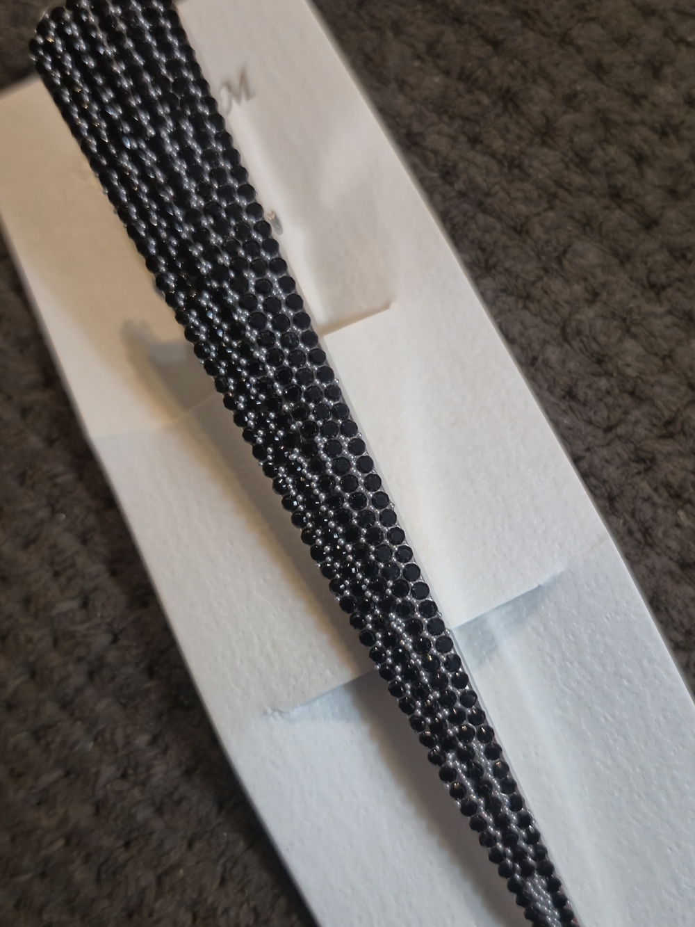 The Blossom Apparel Black Crystal Multi-Row Hair Clip